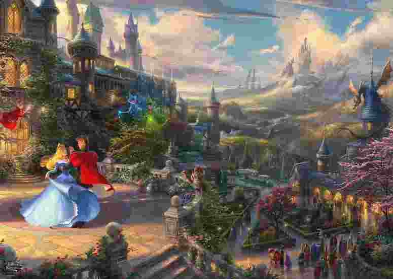 Puzzle Thomas Kinkade: Šípková Ruženka