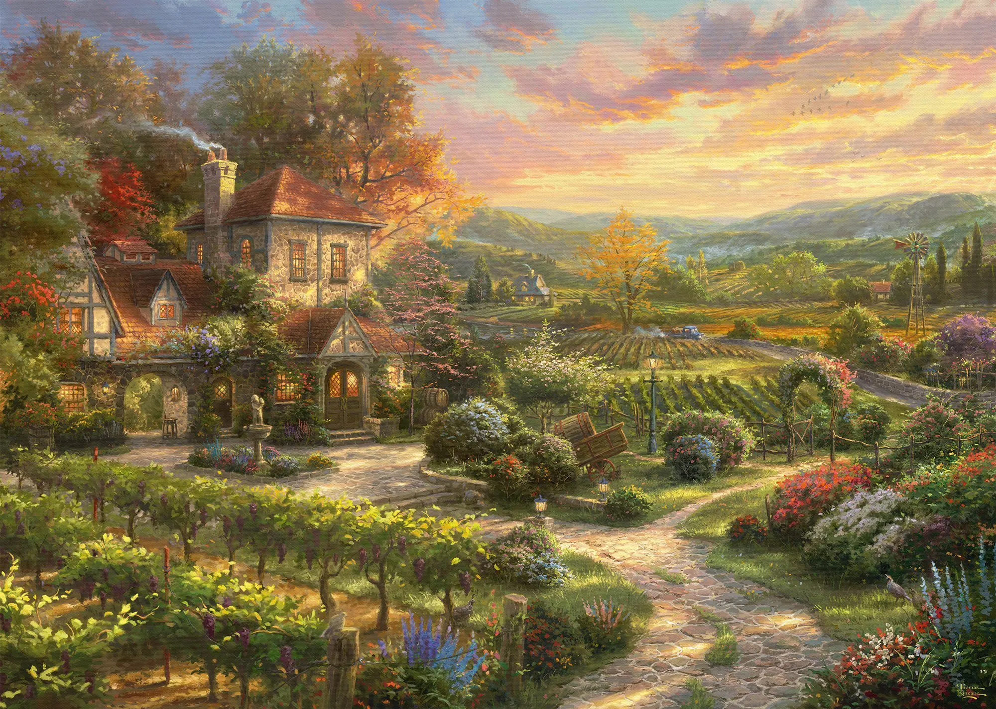 Puzzle Thomas Kinkade: Vo vinici