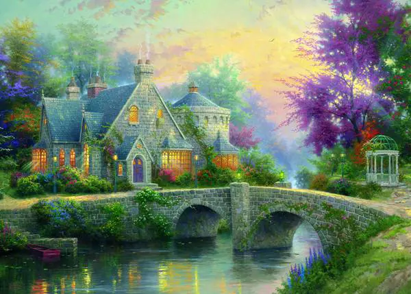 Puzzle Thomas Kinkade: Večerná nálada