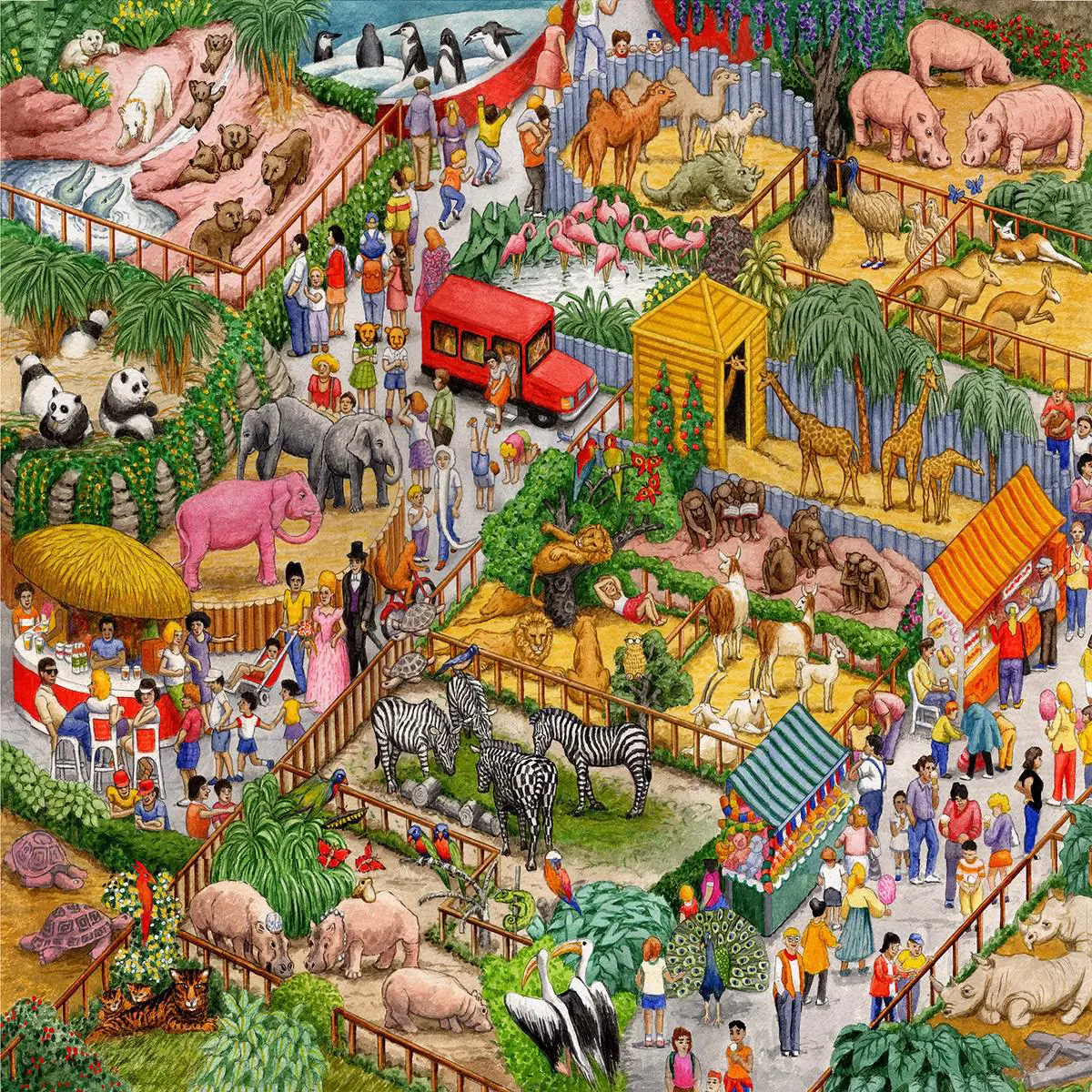 Puzzle Crazy Zoo, 1 000 pieces