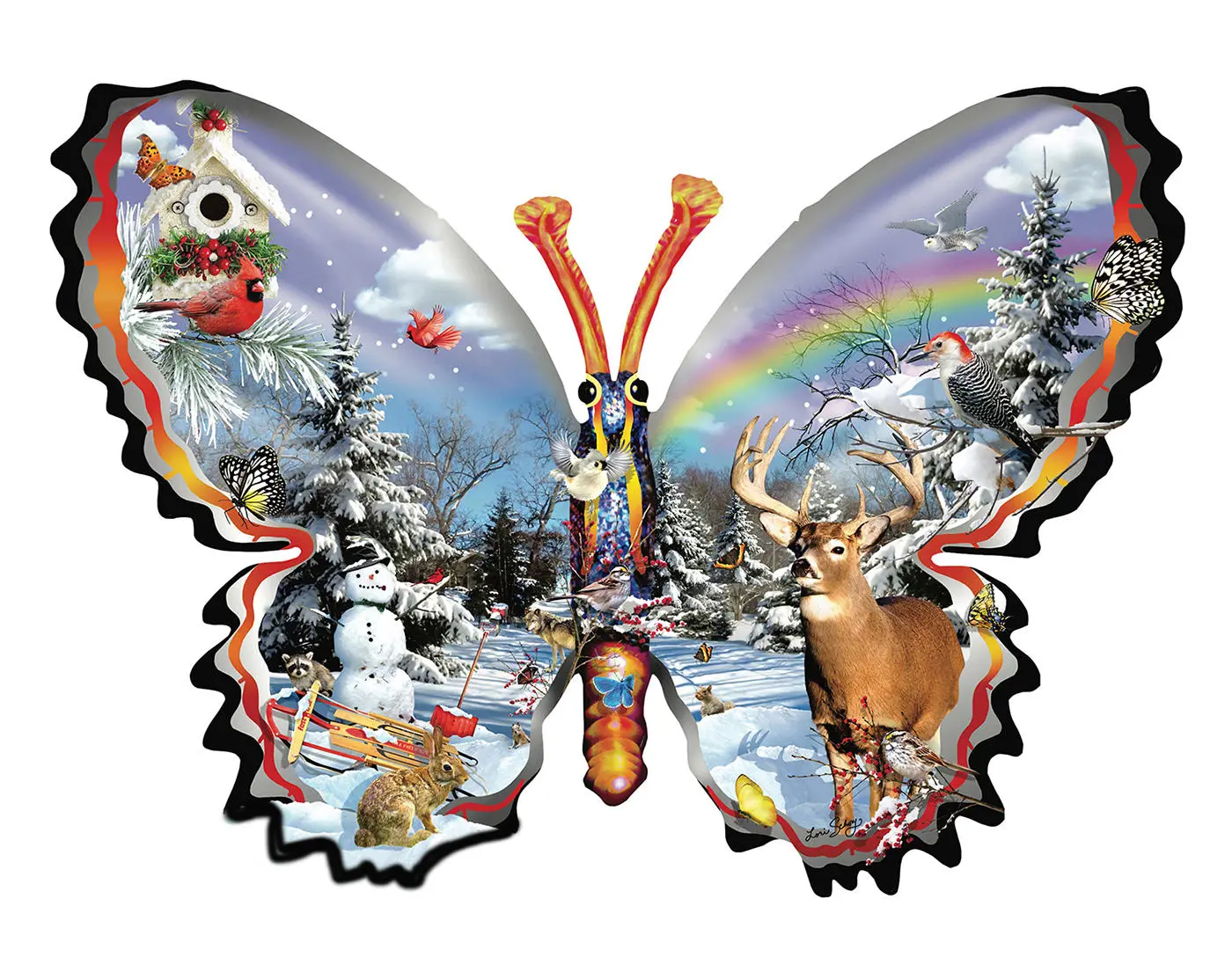 Puzzle Schory: Zimný motýľ