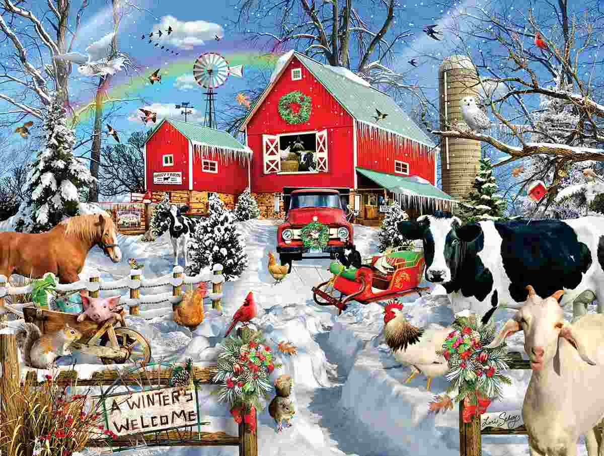 Puzzle Winter Barn 500