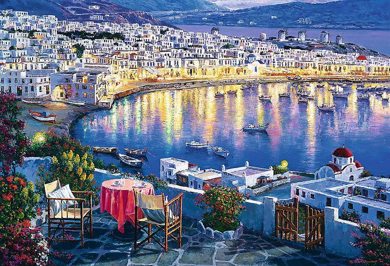 Puzzle Sam Park: Mykonos at Sunset, 1 500 pieces