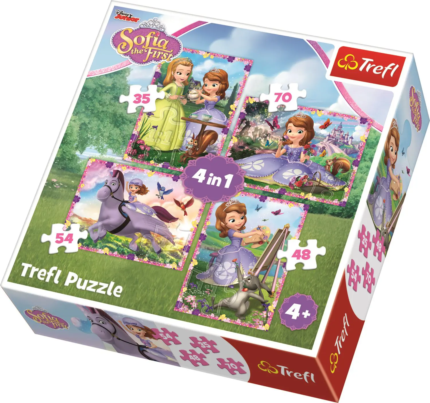 Puzzle 4in1 Sofia the First, 1 - 39 pieces