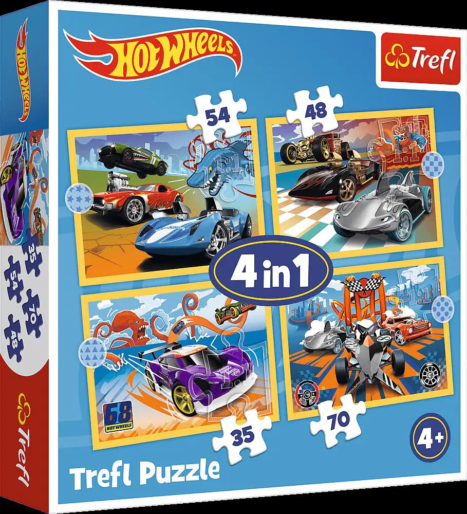 Puzzle 4v1 Hot Wheels