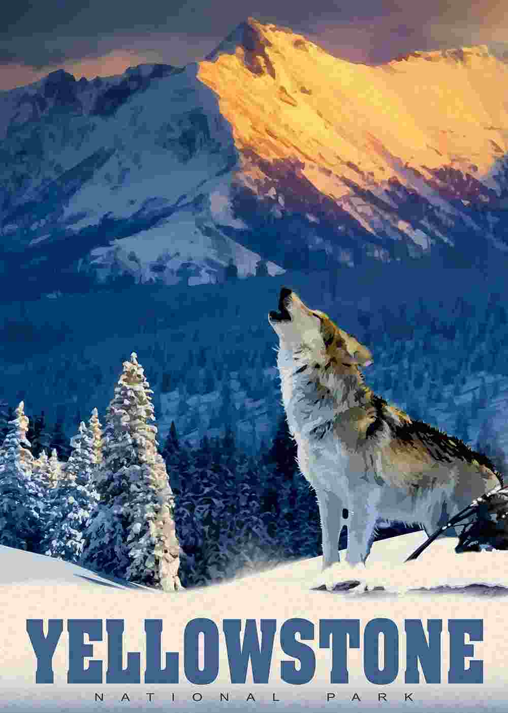 Puzzle Poškodený obal Yellowstonský vlk