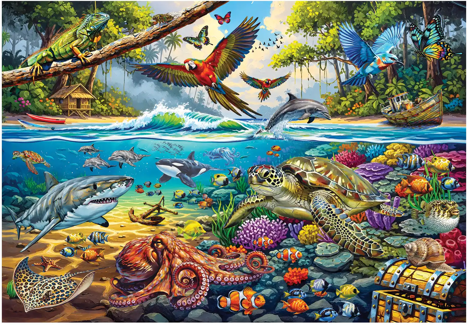 Puzzle Vis tropical XL