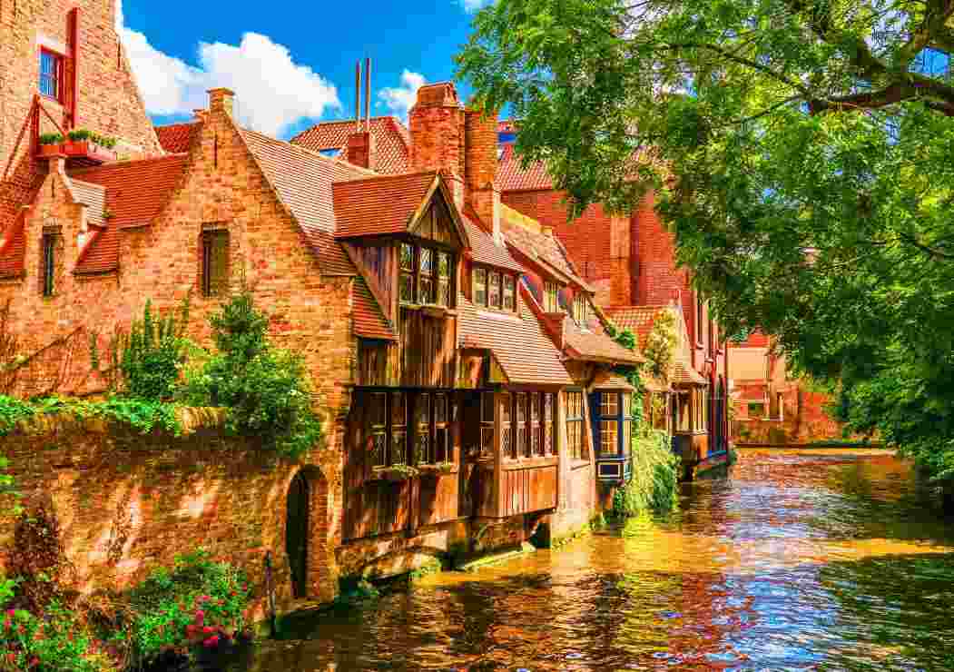 Puzzle Staré mesto Bruggy, Belgicko