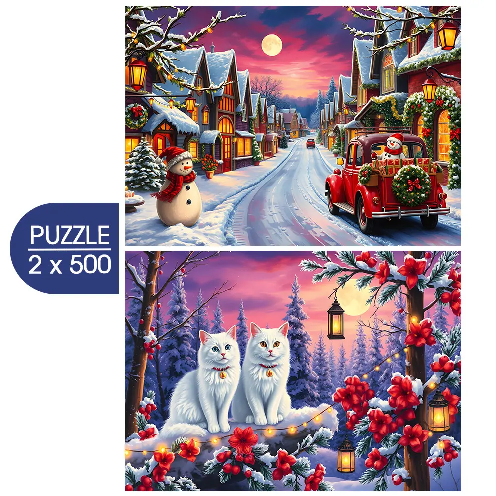 Puzzle 2x500 Készen állva a Karácsonyra