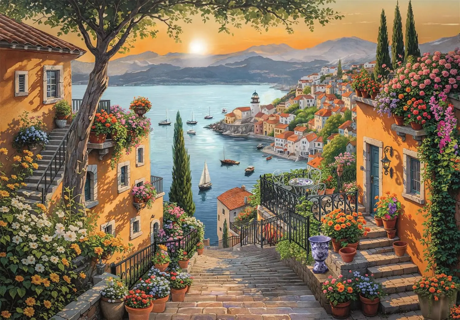 Puzzle Schritte zum Hafen