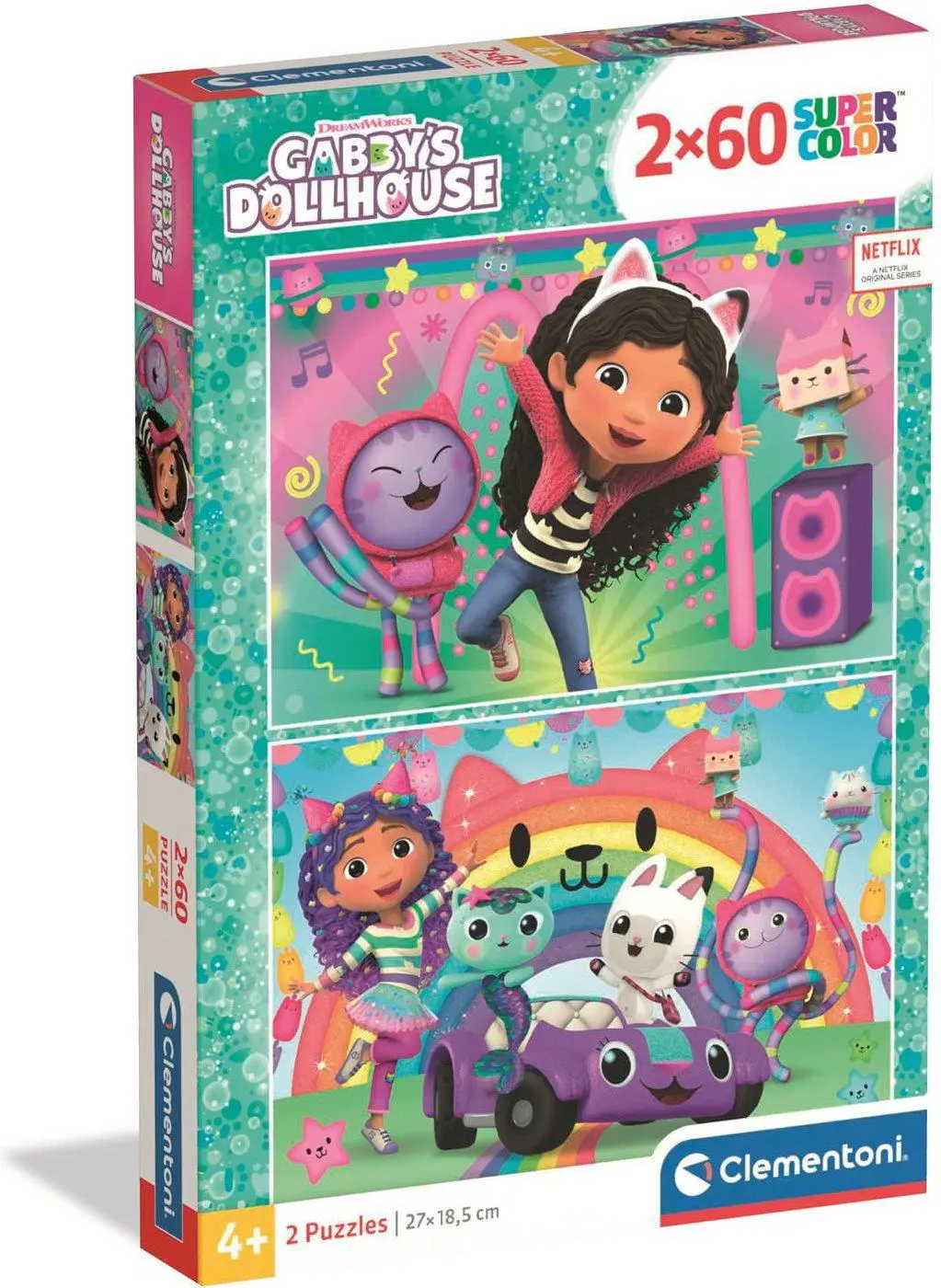 Puzzle 2x60 Gabbyin domček pre bábiky