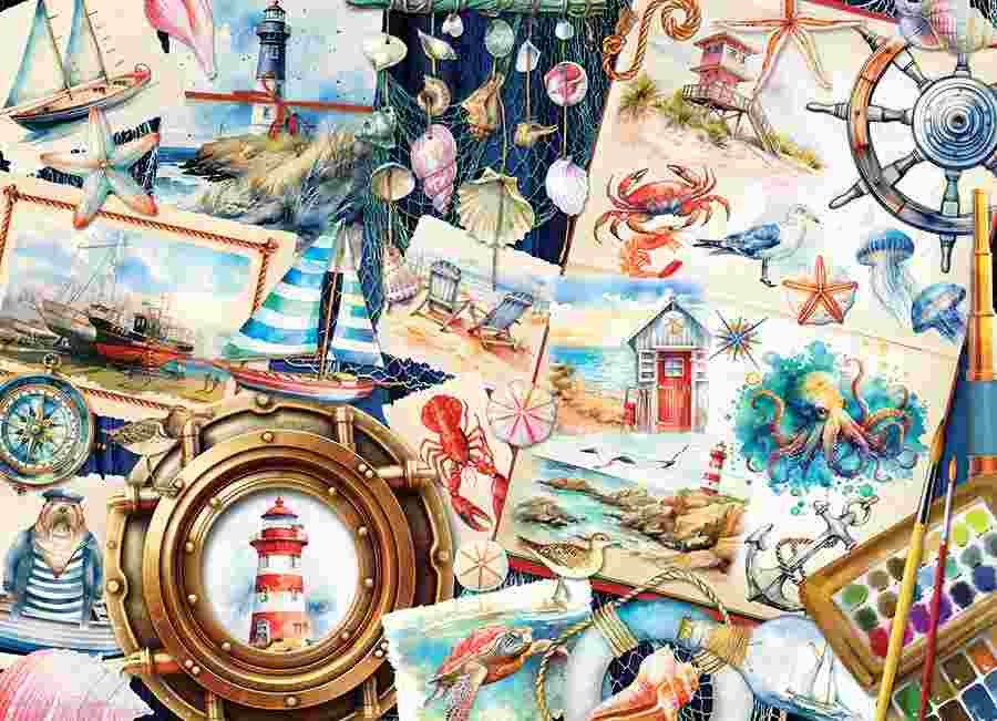 Puzzle Carnet de croquis du bord de mer