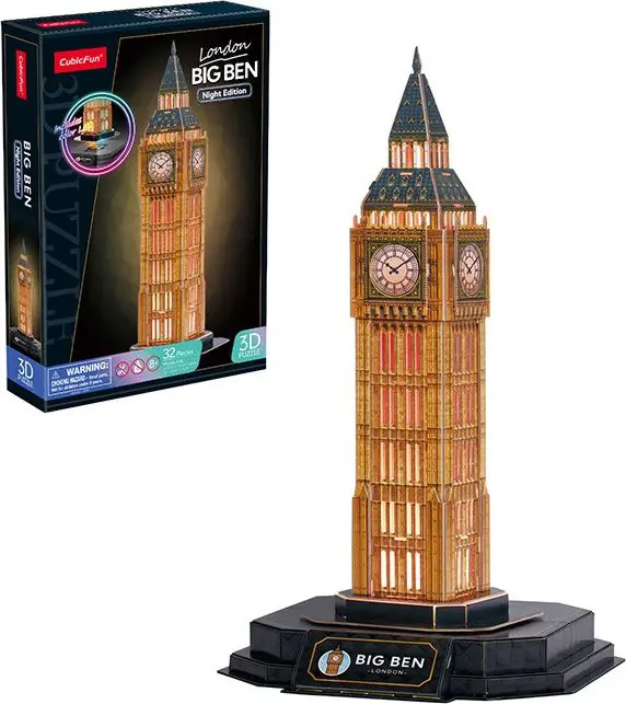 Puzzle 3D puzzle Nočná edícia: Big Ben LED