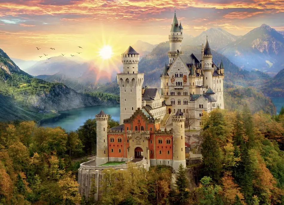 Puzzle Neuschwanstein pintado