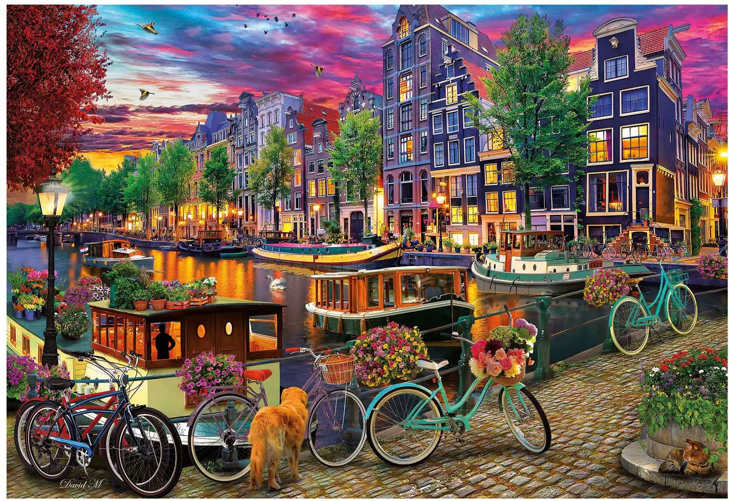 Puzzle Bicykle v Amsterdame
