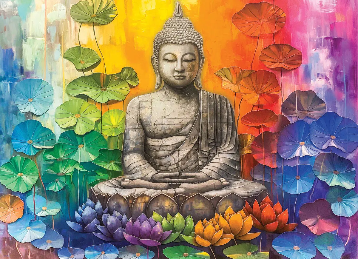 Puzzle Színes Buddha