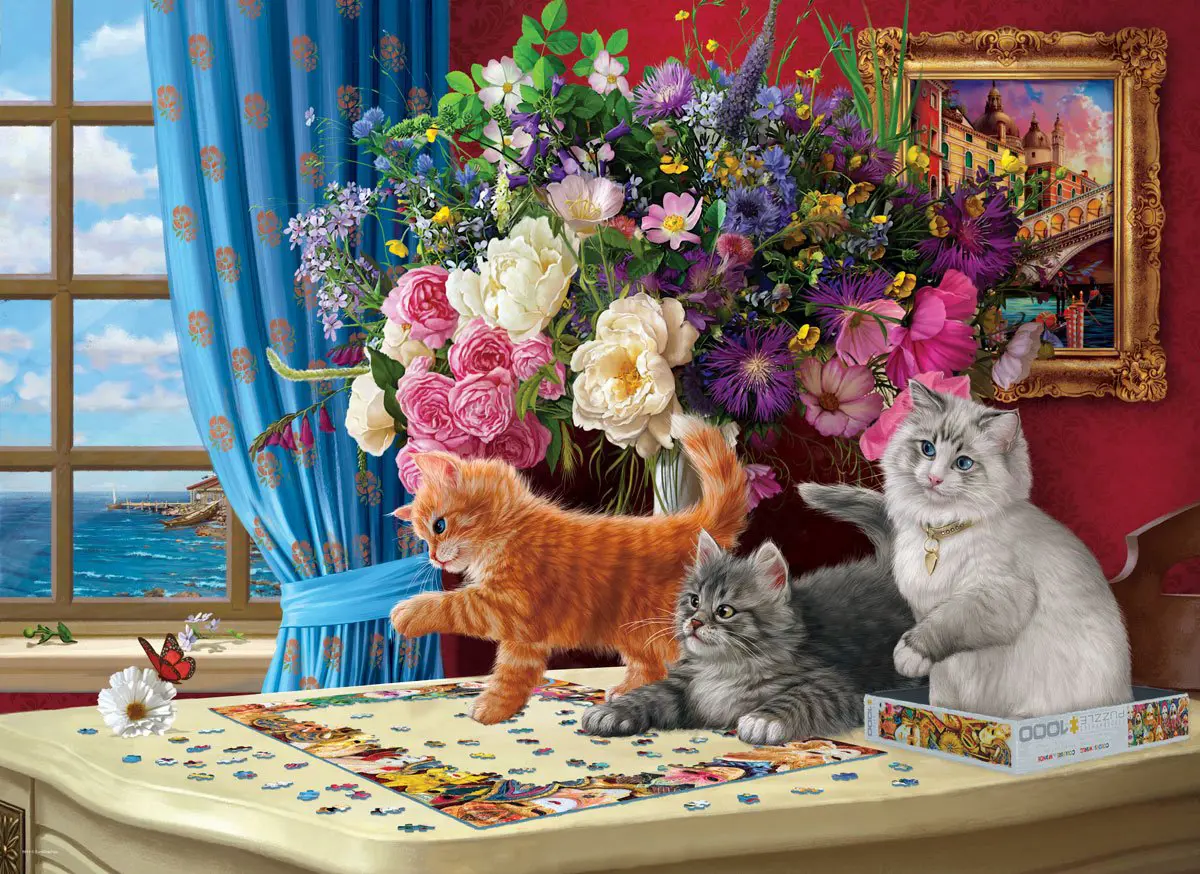 Puzzle Puzzling Cats, 1 000 Kūriniai