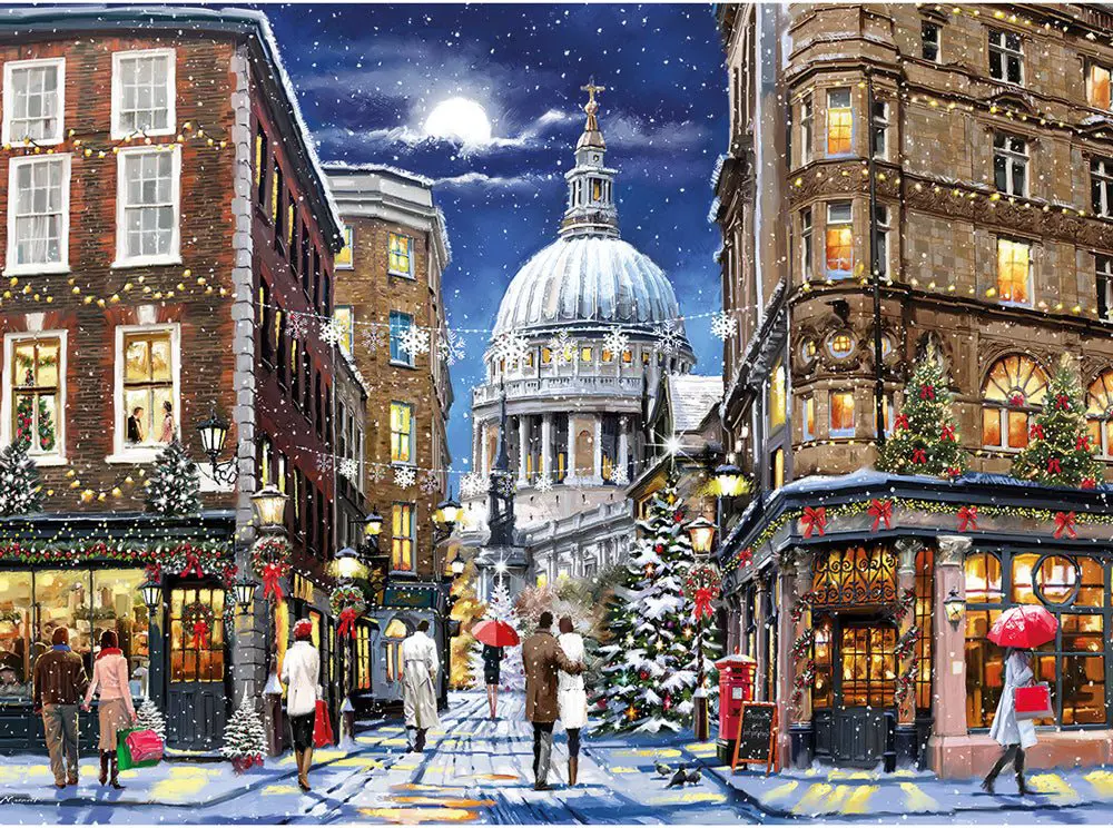 Puzzle St Pauls met Kerstmis