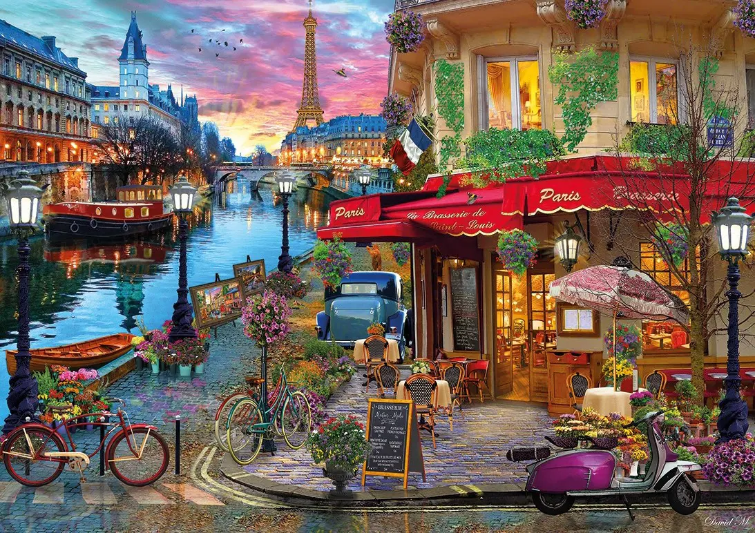 Puzzle Sunset on the Seine