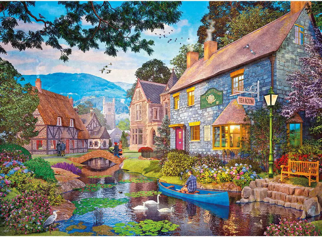 Puzzle Dominic Davison: Tee am Fluss