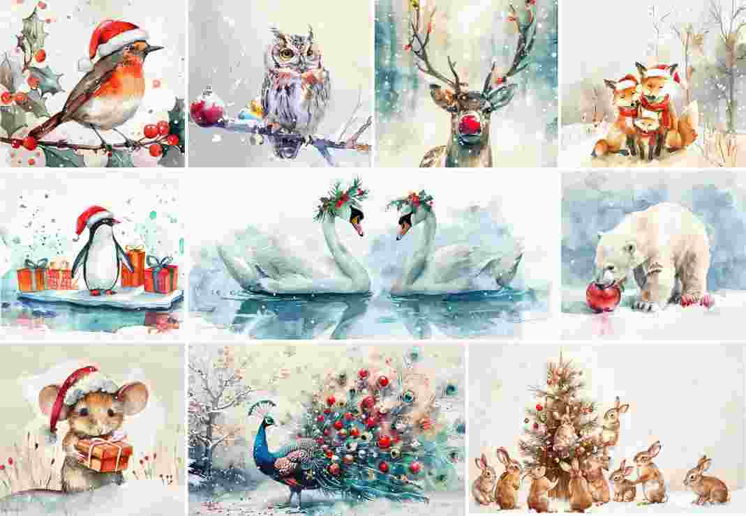 Puzzle Animals at Christmas