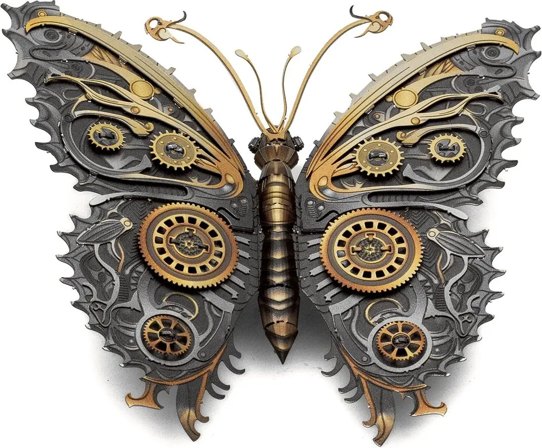 Puzzle Steampunk pillangó