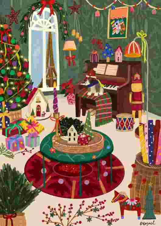 Puzzle Vianoce v Paríži