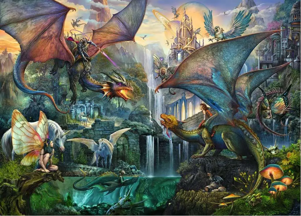 Puzzle Skadad låda Dragon Forest