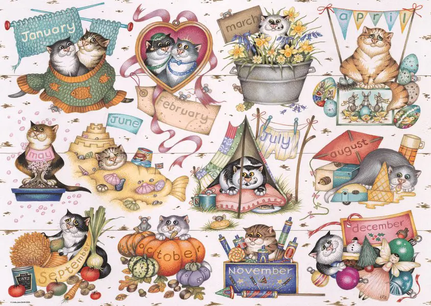 Puzzle Cat calendar