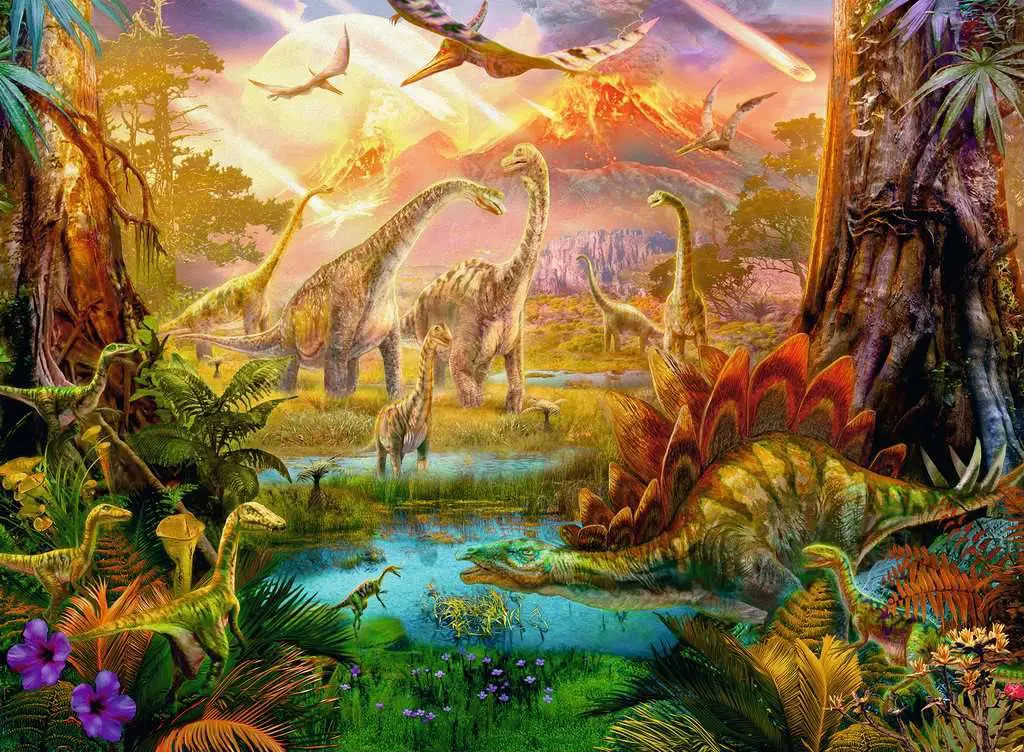 Puzzle Vo svete dinosaurov