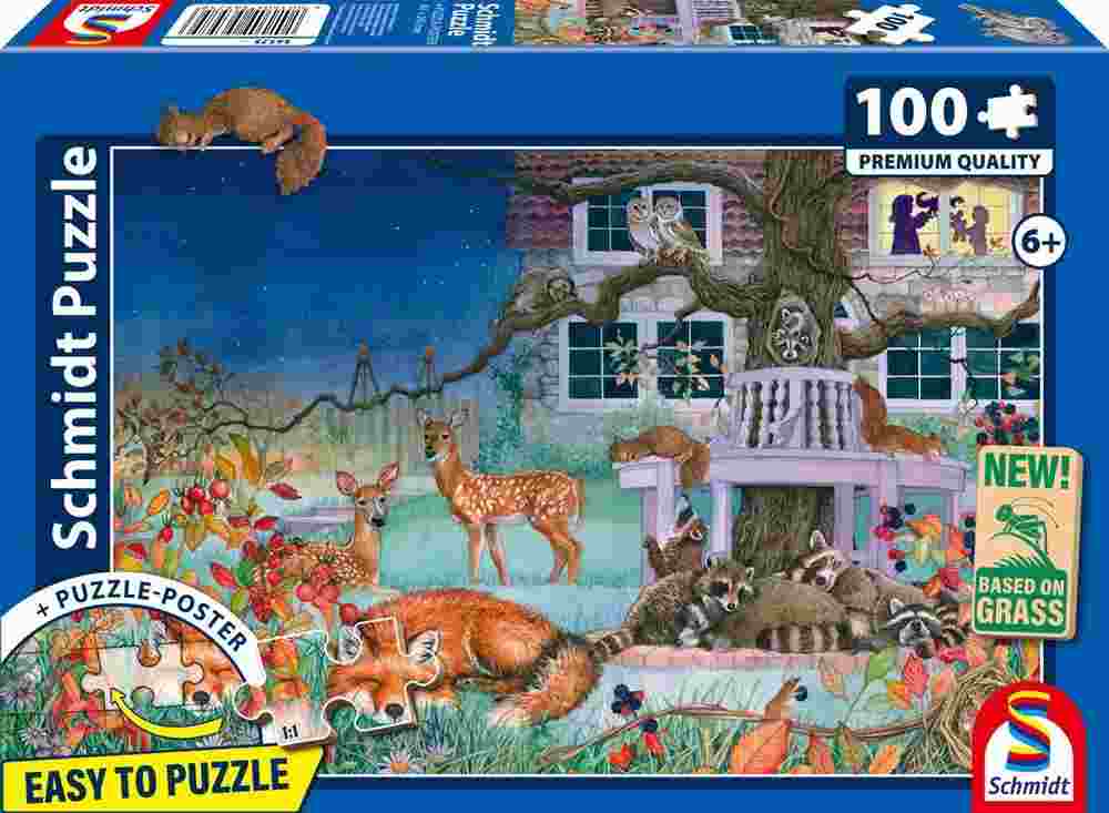 Puzzle Nächtlicher Tierbesuch