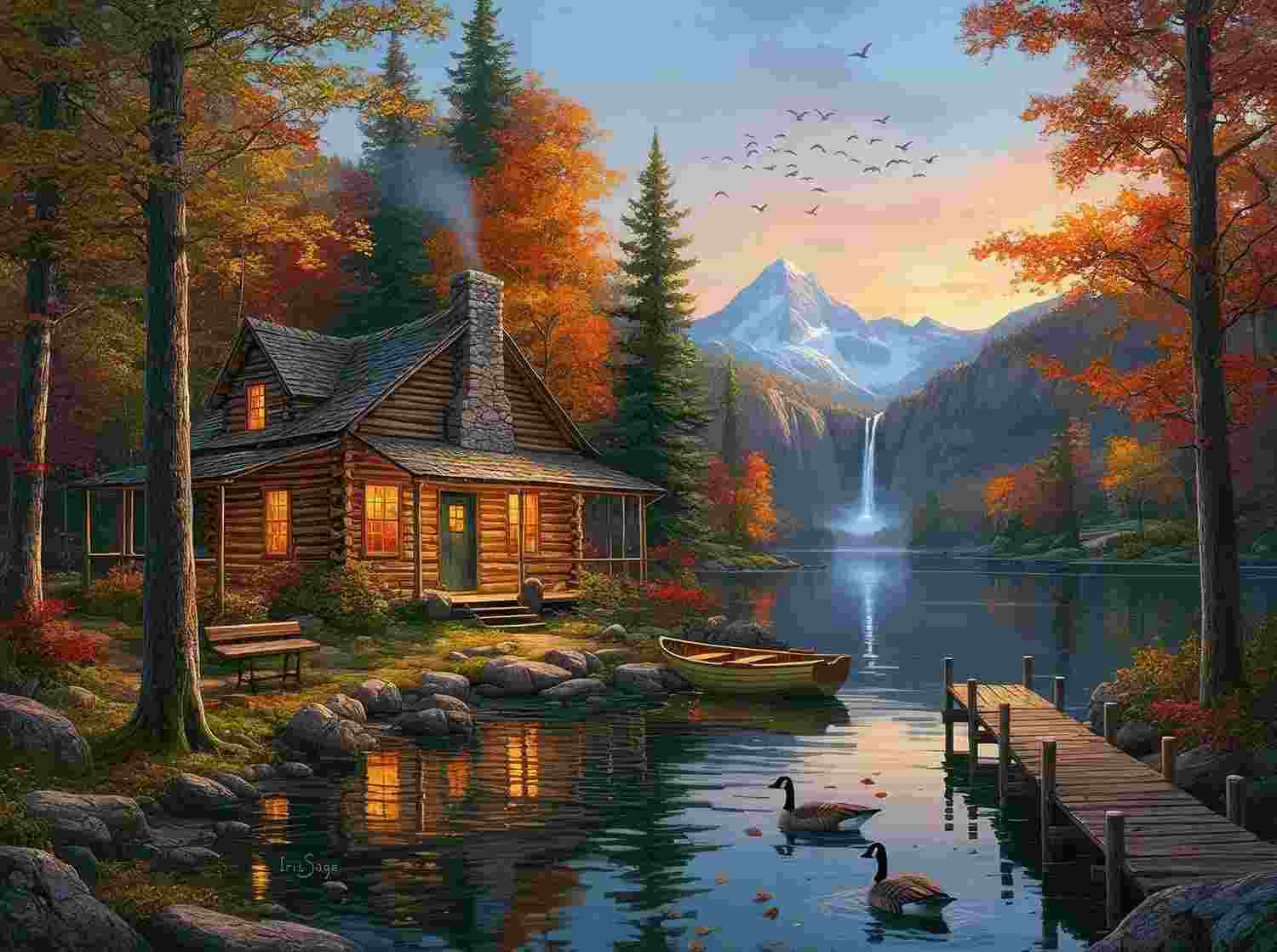 Puzzle Chata pri jazere Crystal Lake