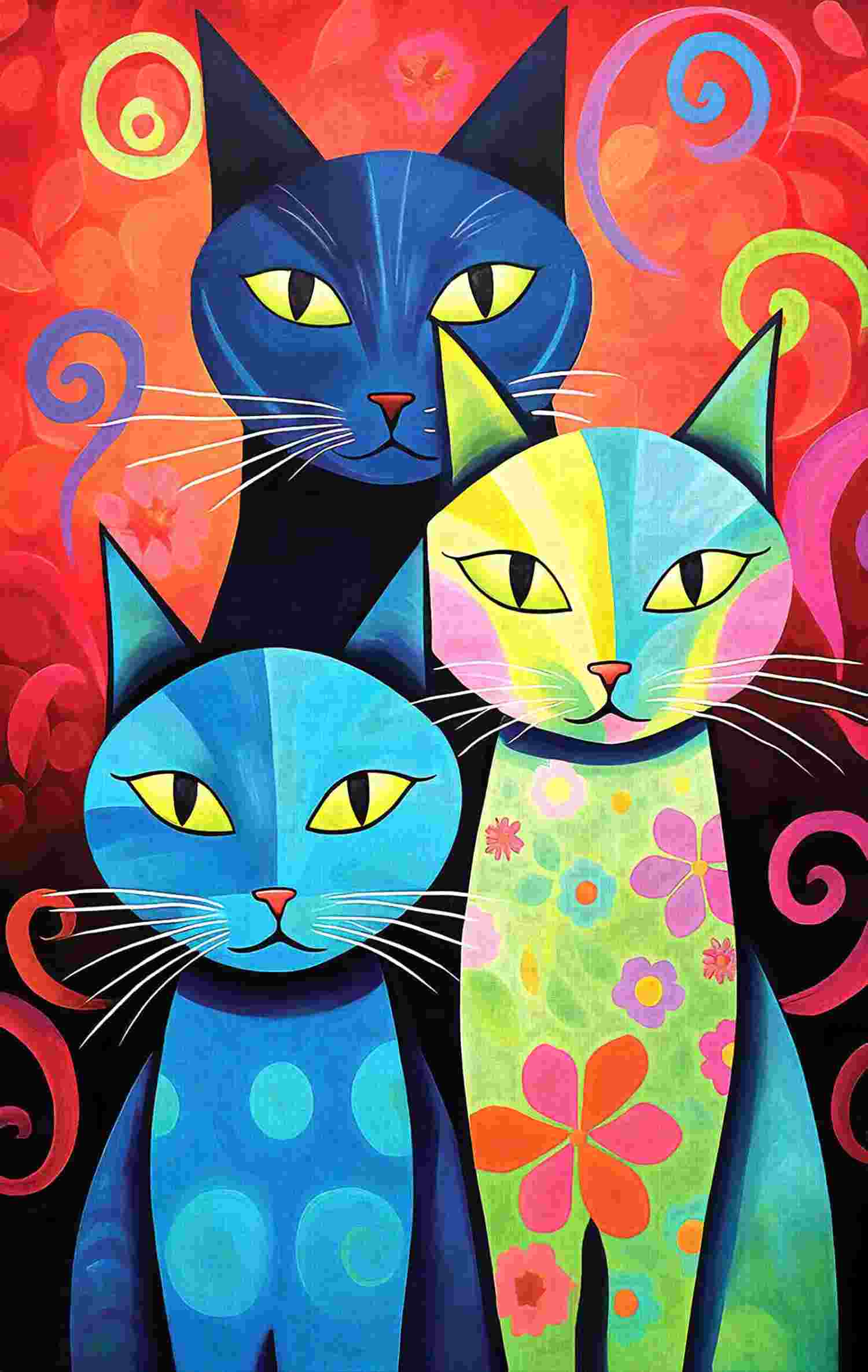 Puzzle Kattefamilie