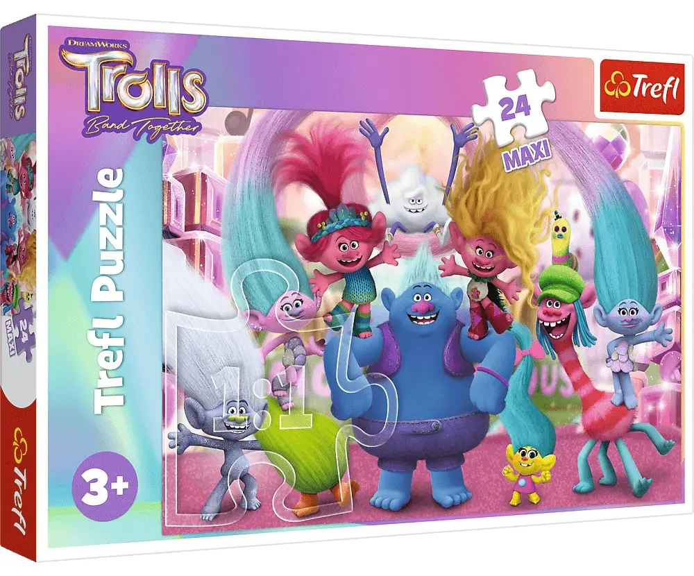 Puzzle Vo svete Trolls 24 maxi