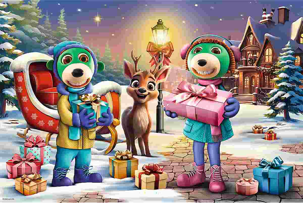 Puzzle Treflíci: Zimný čas