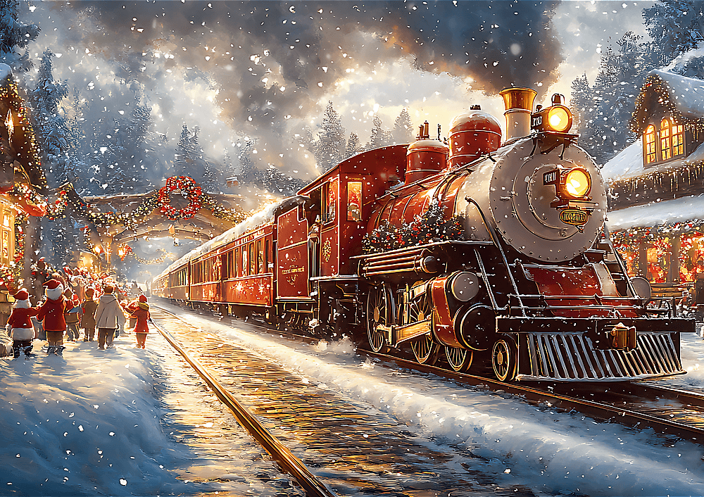 Puzzle Holiday Train