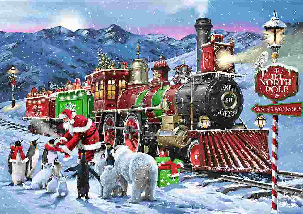 Puzzle Premium Plus Tea Time: Christmas Train