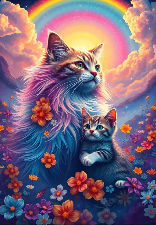 Puzzle Gatti arcobaleno