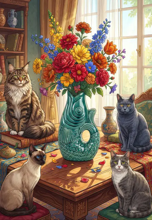 Puzzle Vaza z ribami