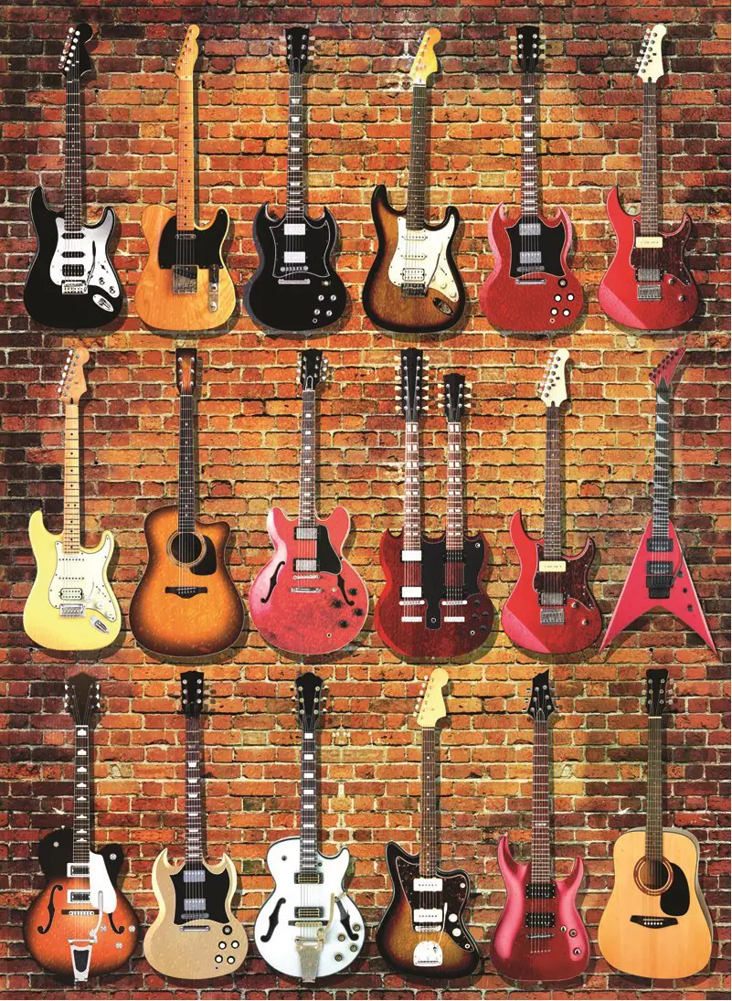 Puzzle Beschädigte Box Gitarrensammlung