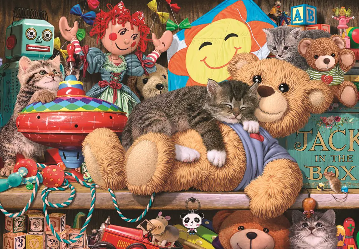 Puzzle Steve Read: Kotě mezi hračkami