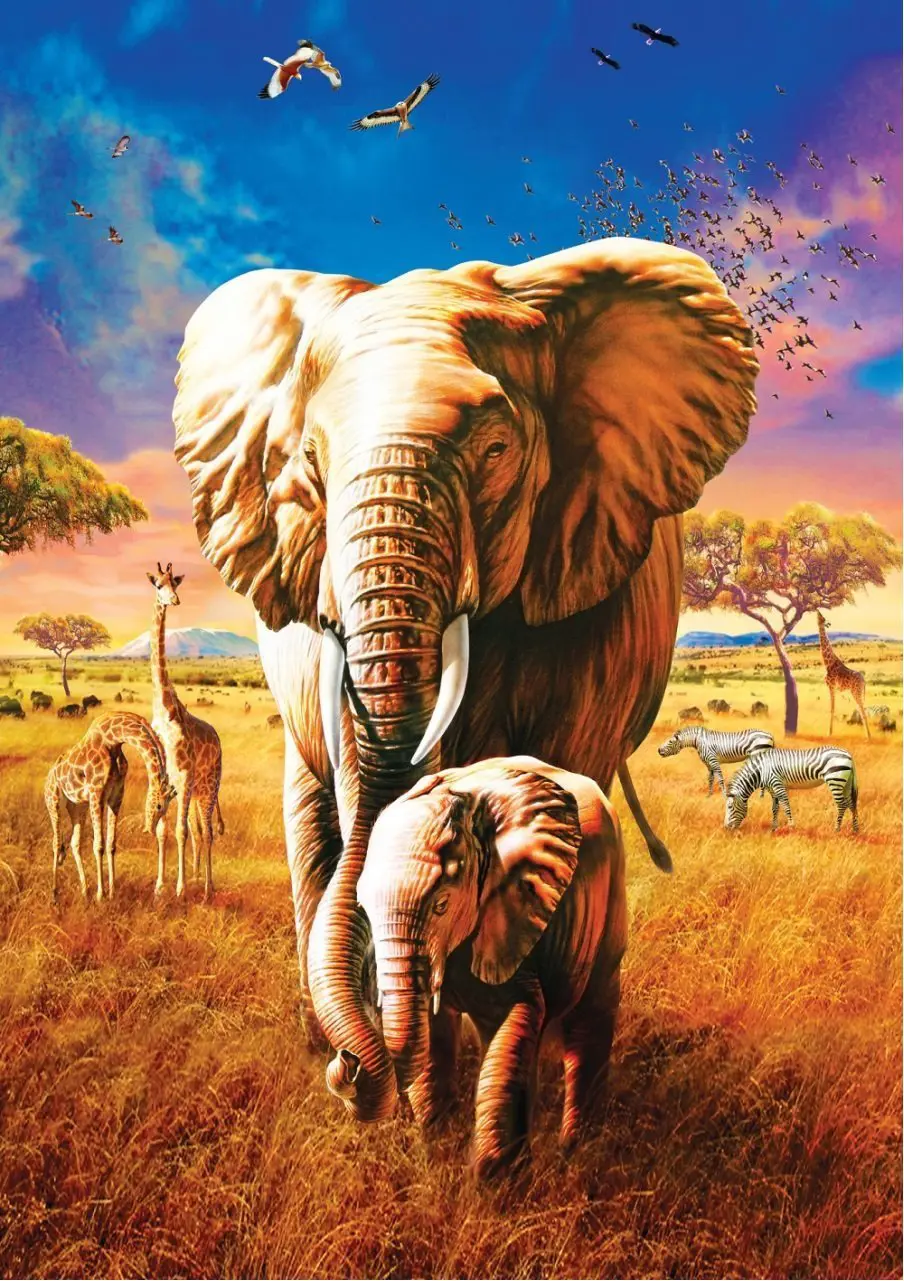Puzzle Slony
