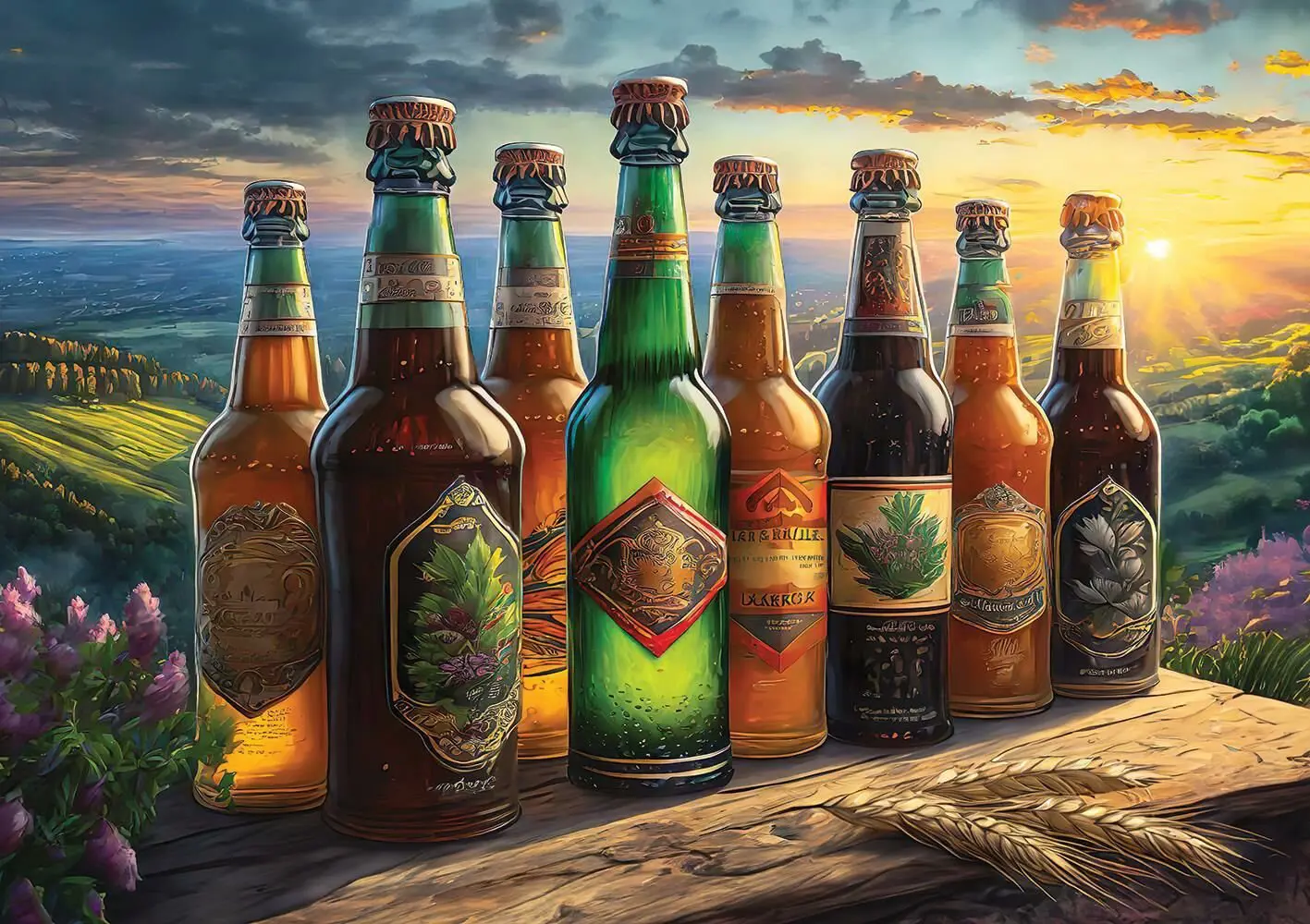 Puzzle Retro Beer Bottles