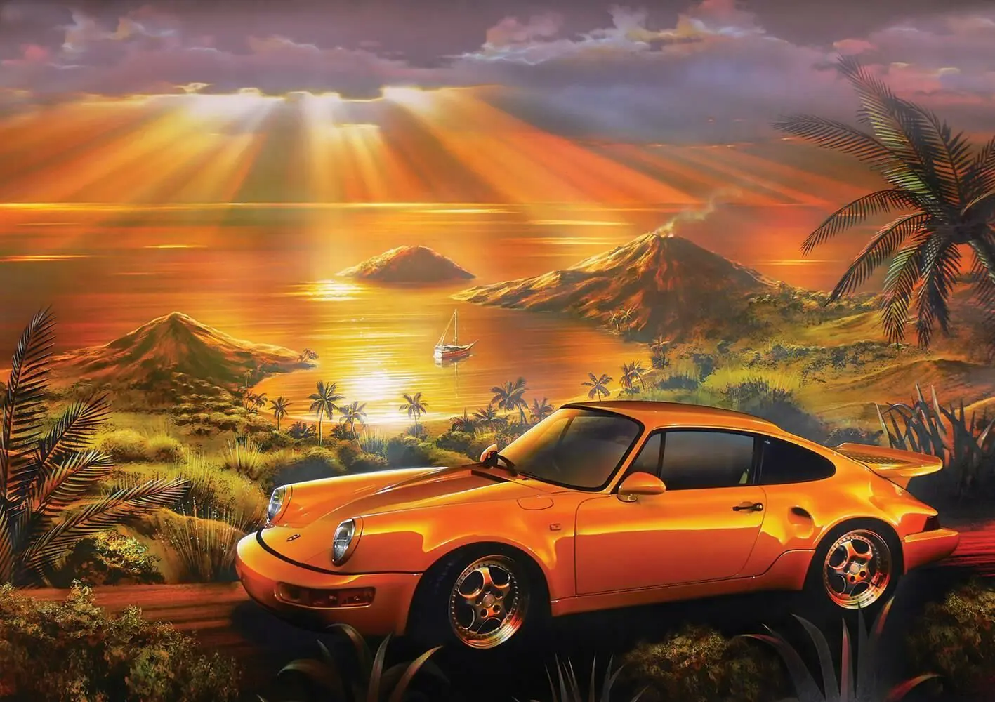 Puzzle Yellow Porsche