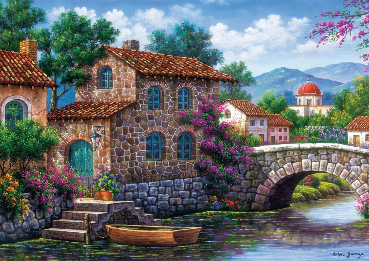 Puzzle Kvetinový kanál