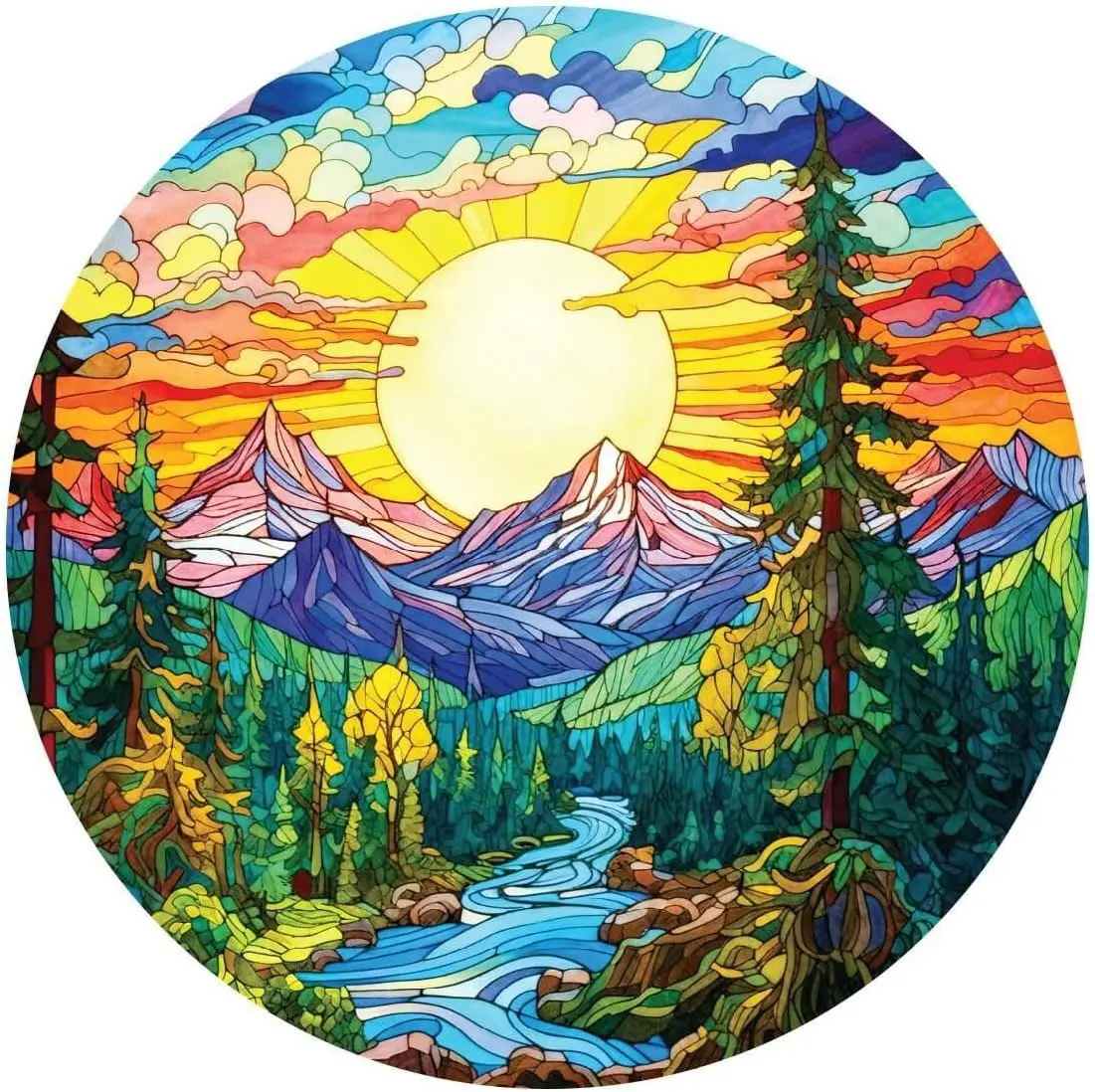Puzzle Vitraliu Alp
