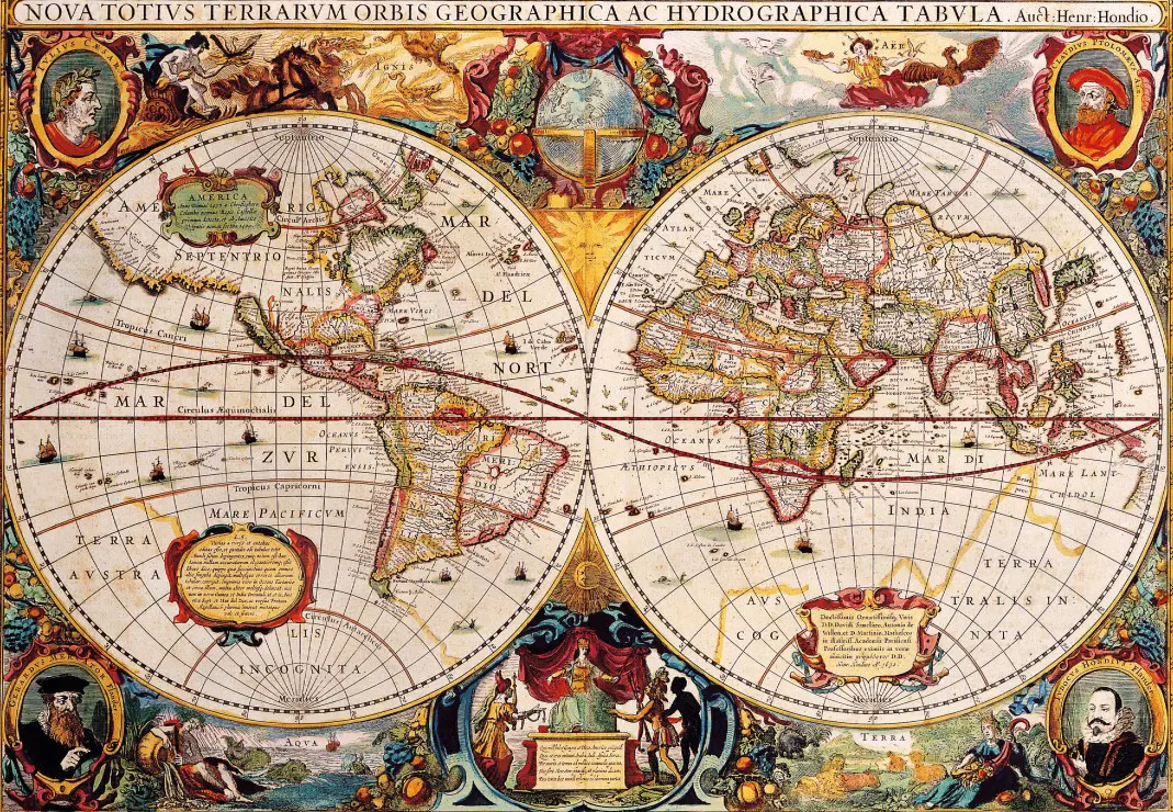 Puzzle Antique World Map