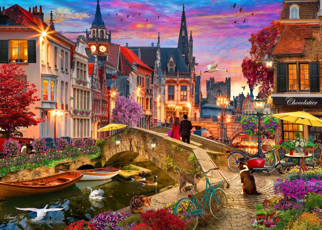 Puzzle Večer na kanáli