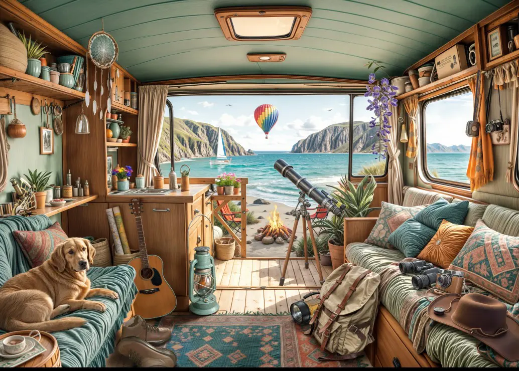 Puzzle Camping på kysten