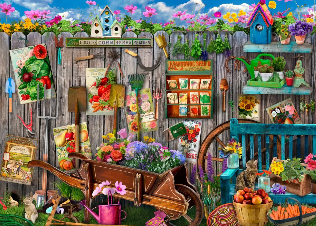 Puzzle Garden Tool Fence